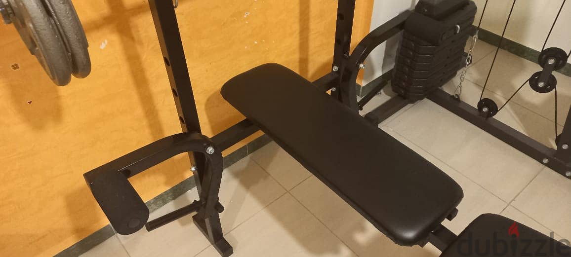 Home Gym + Adjustable Bench + Barbell + 40Kg 4