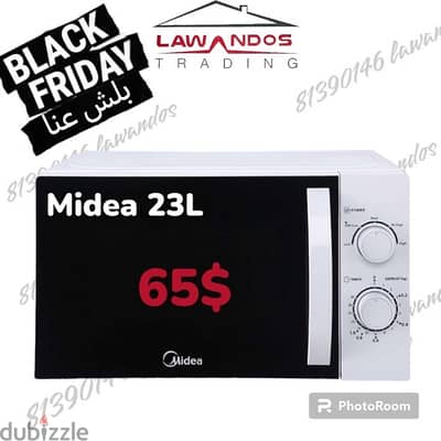 Microwave MIDEA 23L مع كفالة لمدة سنة