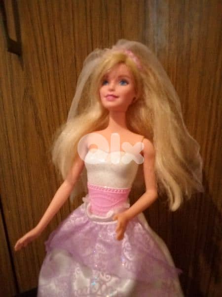 WEDDING DAY Barbie Mattel as new doll 1999 in bridel skirt +shoes=25$ 1