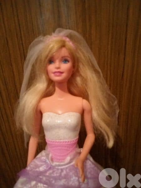 WEDDING DAY Barbie Mattel as new doll 1999 in bridel skirt +shoes=25$ 3
