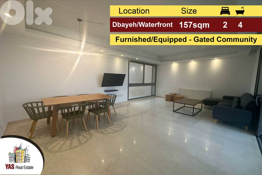 Dbayeh / Waterfront 157m2 | Furnished | Gated Community | MJ 0