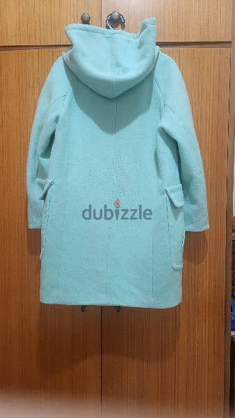 Mint green wool jacket coat petite small 6