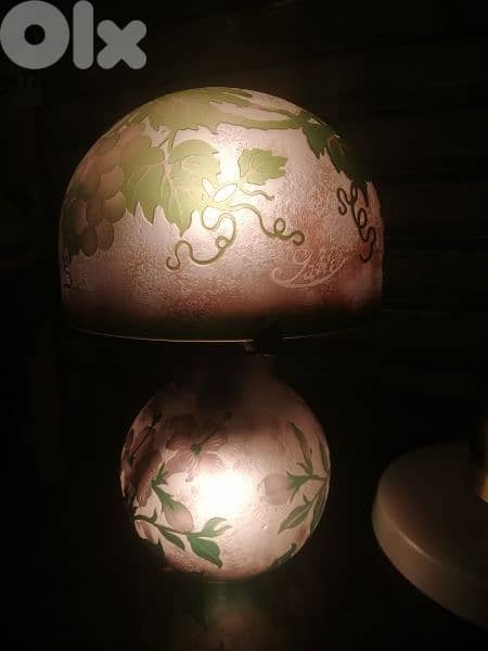 two pieces of lampadaire galle original signed 2