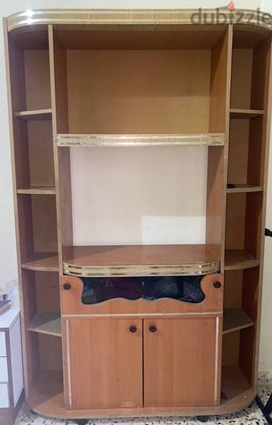 bookshelf and tv stand