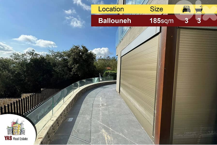 Ballouneh 185m2 | 65m2 Terrace | New | High-End | Private Street | 0
