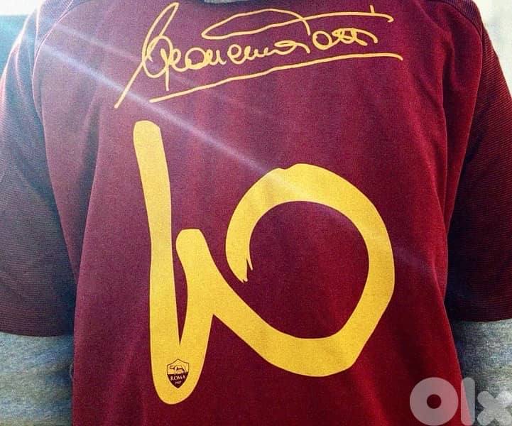 Roma totti signed printing retirement limited edition nike jersey16/17 0