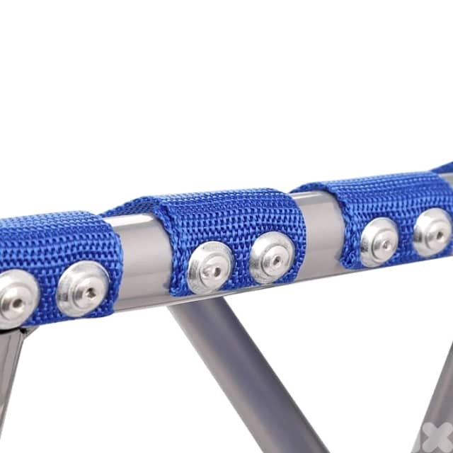 Outdoor Foldable Stool, Durable Camping Chair in Blue 4