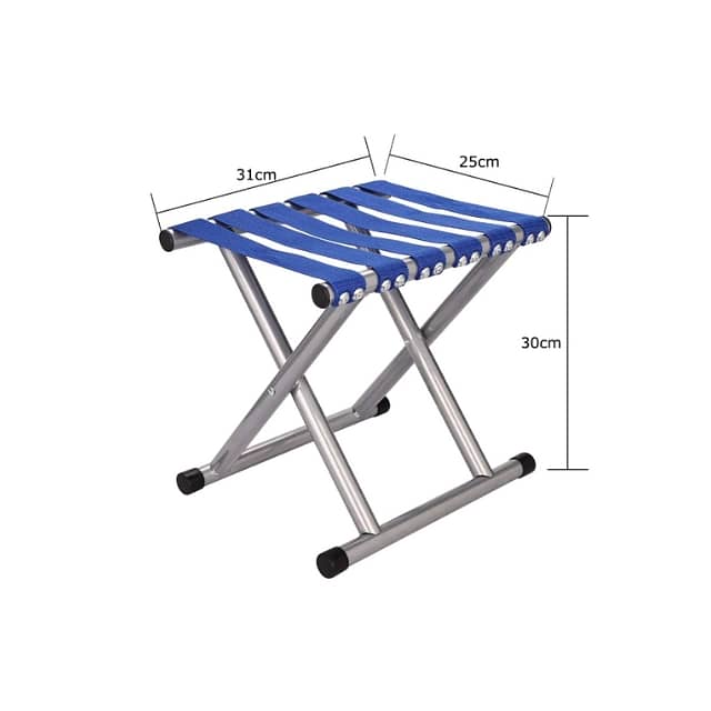 Outdoor Foldable Stool, Durable Camping Chair in Blue 5