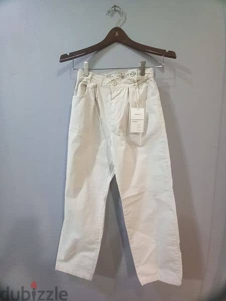 Zara off wite pants for sale 0