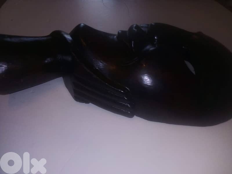 self standing wooden mask 33 cm 1