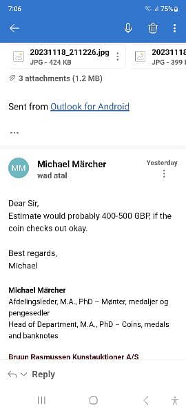 ancient coin price reduced 7 dollars  the gram 8