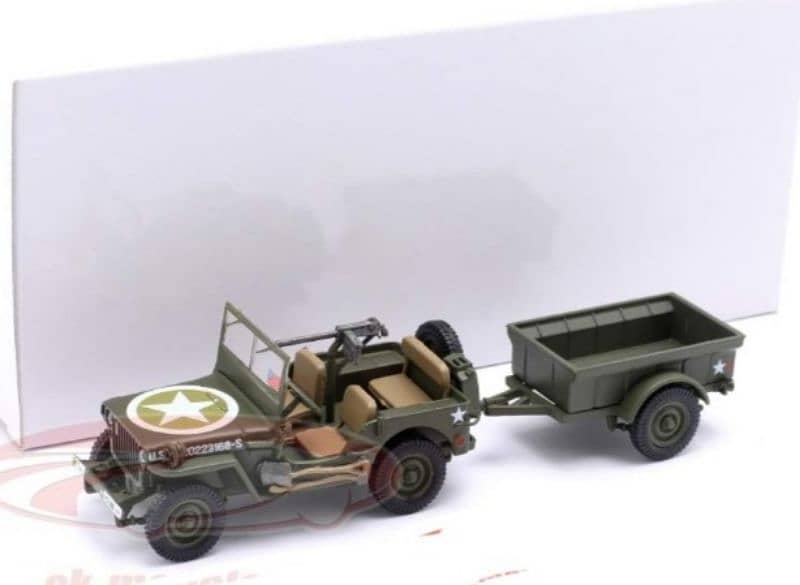 Jeep Willys (Army) diecast car model 1;43. 0