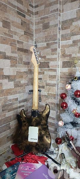 electric guitar with bag and cable and picks free 2