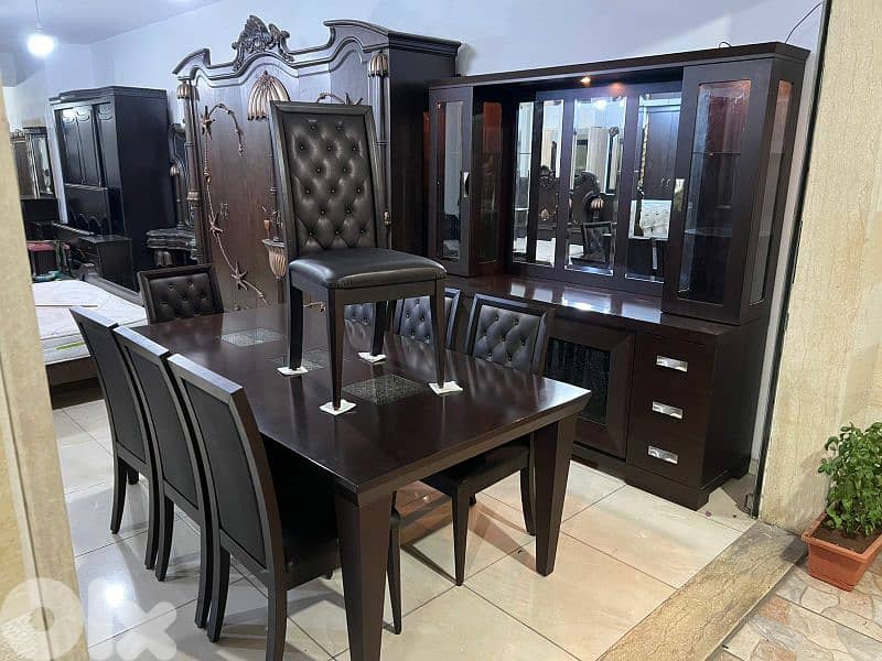 أوضة سفرة شغل جورج متى ملبسة قشرة زان 1