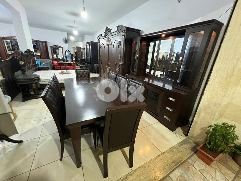 أوضة سفرة شغل جورج متى ملبسة قشرة زان 3