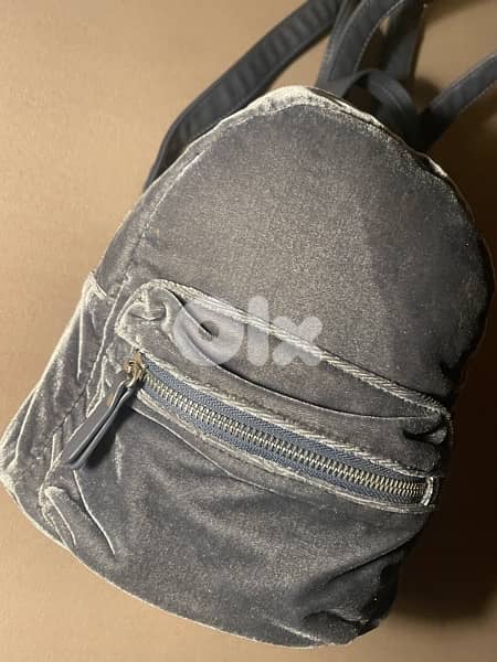 PARFOIT backpack grey velvet new 5