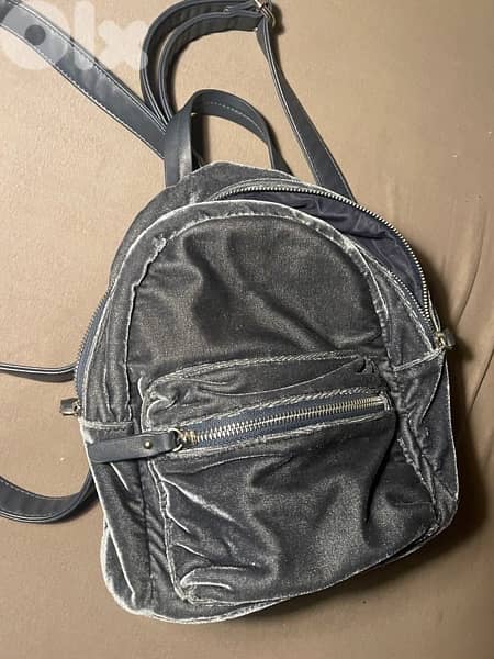 PARFOIT backpack grey velvet new 12