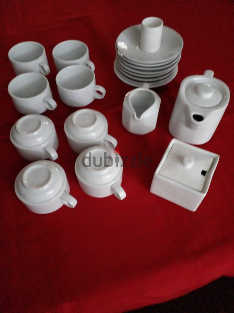 Full set of 19 white tea service 0