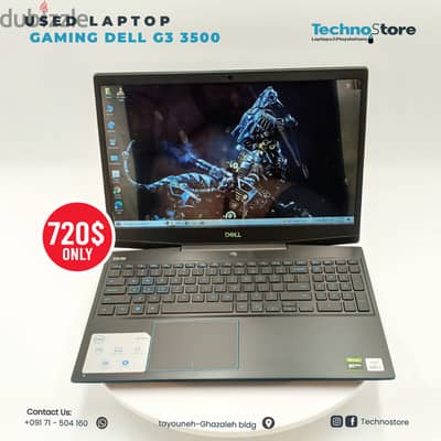 Used laptop Gaming Dell G3 3500 Core i7 10th Generation 12GB GTX 1650T