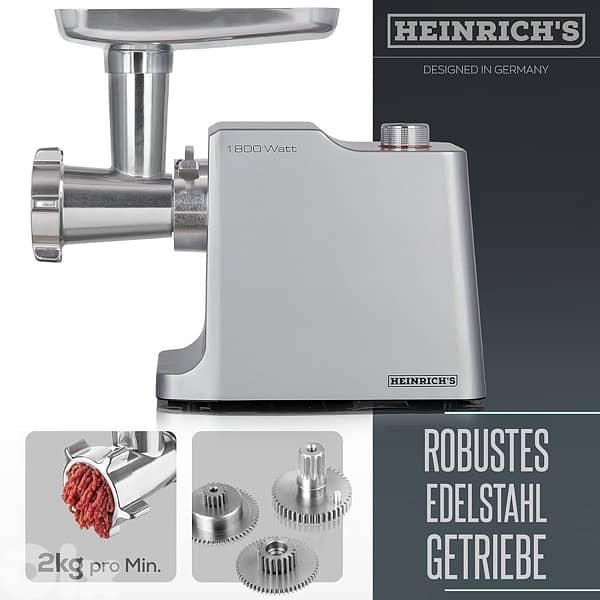 heinriche’s meat grinder-1800 watt-full metal-مكنة لحمة 2