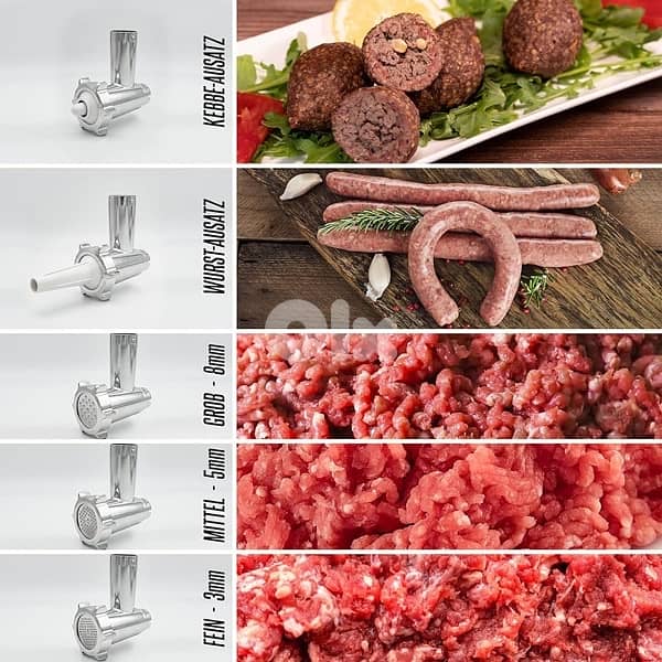 heinriche’s meat grinder-1800 watt-full metal-مكنة لحمة 4