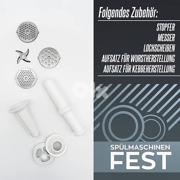 heinriche’s meat grinder-1800 watt-full metal-مكنة لحمة 5