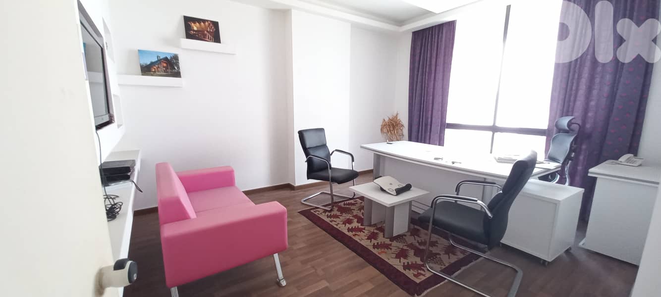 Furnished Office on Jal El Dib highway for rentمكتب مفروش على طريق جل 0
