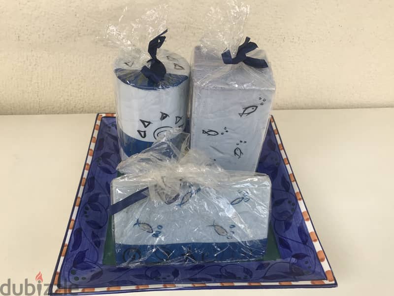 New candle set (candles + plate) 0