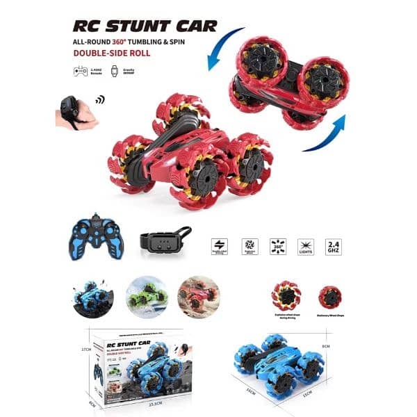 crazy stunt car remote control hand motion kid toy gift 0