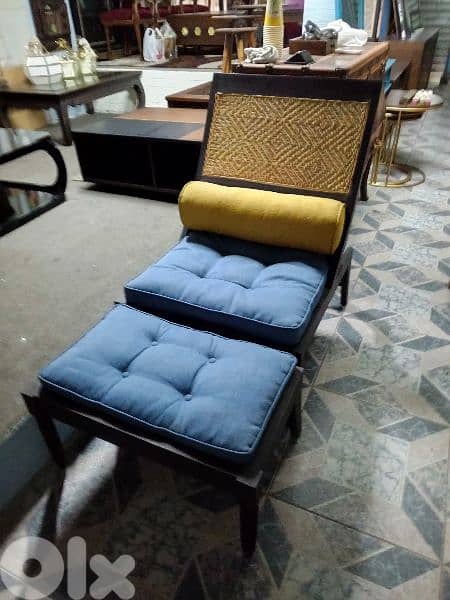 TEAK wood lazy chair(2pcs) 1