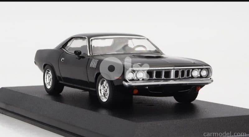 Plymouth Cuda '71 (John Wick Chapter 4)diecast car model 1;43. 2