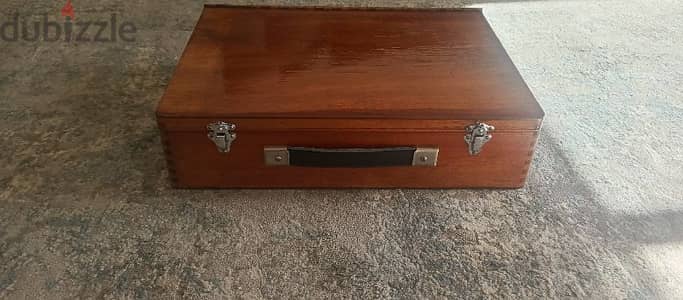 antique wooden cash box