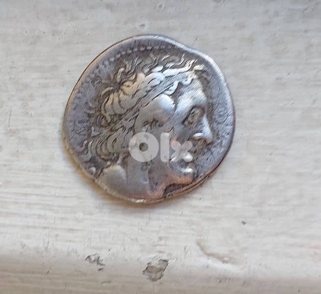 Ancient Greek Ptolemy II silver Tetradrachm year 125 BC 0