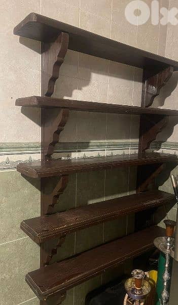 real wooden shelf 0