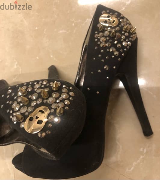 high heel shoes; size 37, black 5