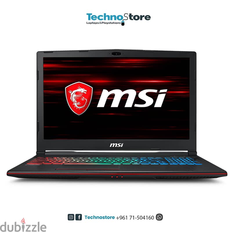 LAPTOP GAMING MSI CORE I7 8TH gp63 GTX 1060 6GB DED 0