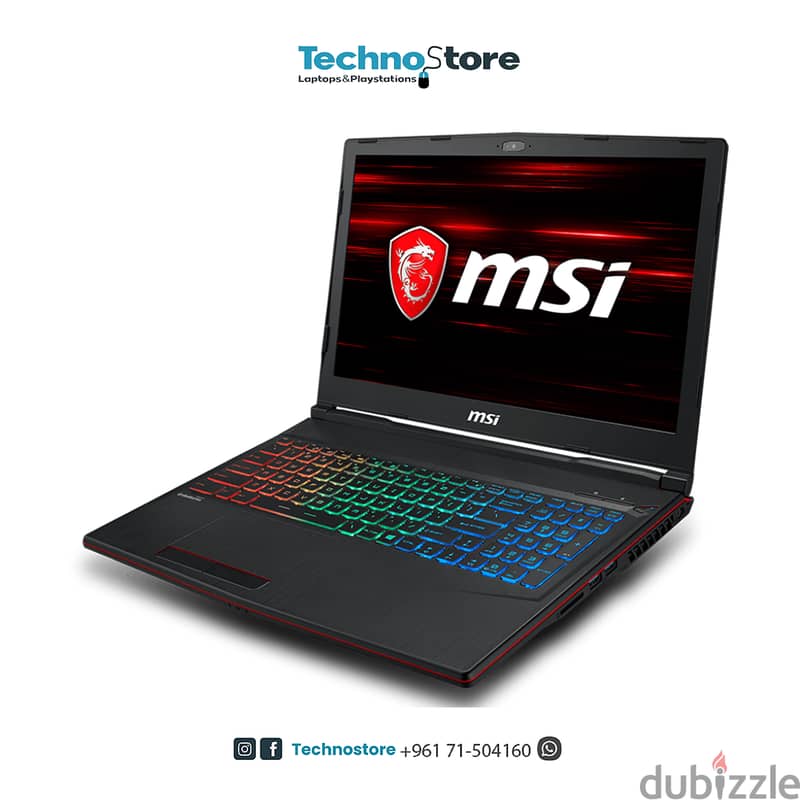 LAPTOP GAMING MSI CORE I7 8TH gp63 GTX 1060 6GB DED 2