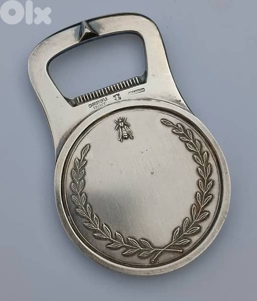 Vintage French Silver bottle opener by Christofle Napoleon Bonaparte 1