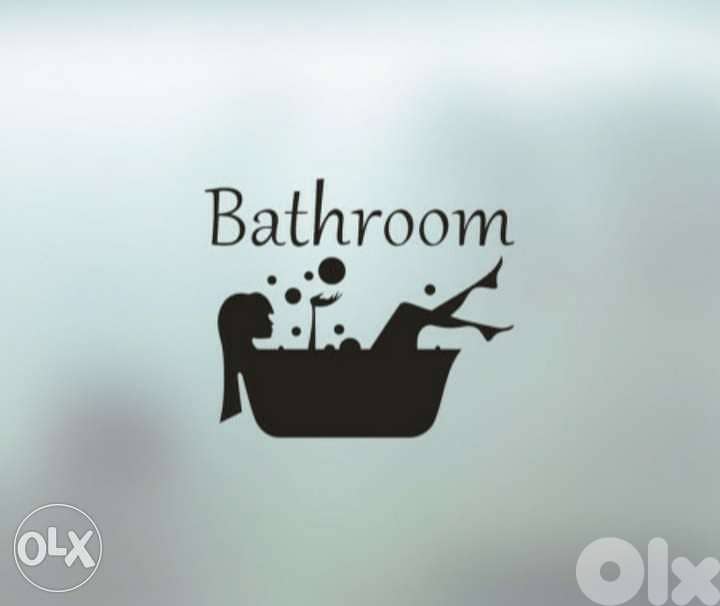 Funky long lasting and removable bathroom sticker 3$ 1