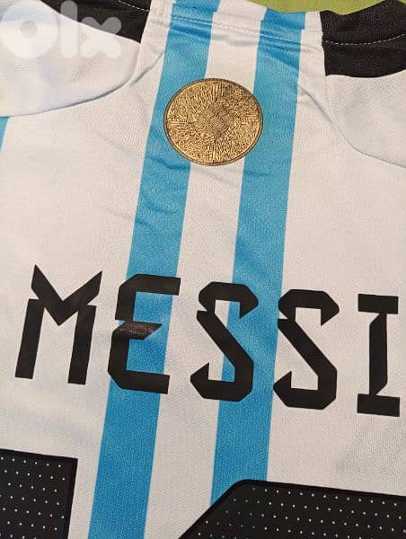 Messi Argentina 3 Stars Football Shirt & Short(Made in Thailand) 3