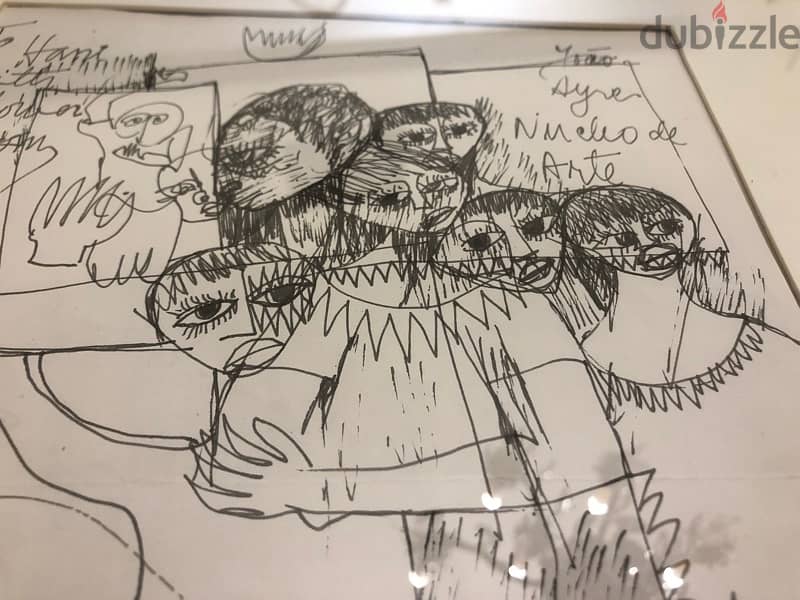 Sketch, ink on paper, by Malangatana 3