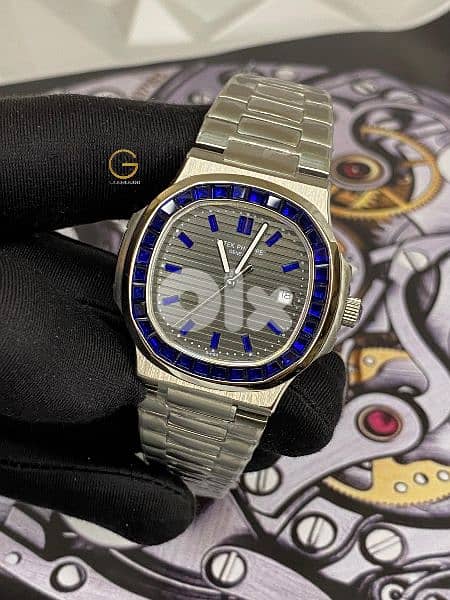 Patek Philippe Nautilus Platinum Baguette Stone 0