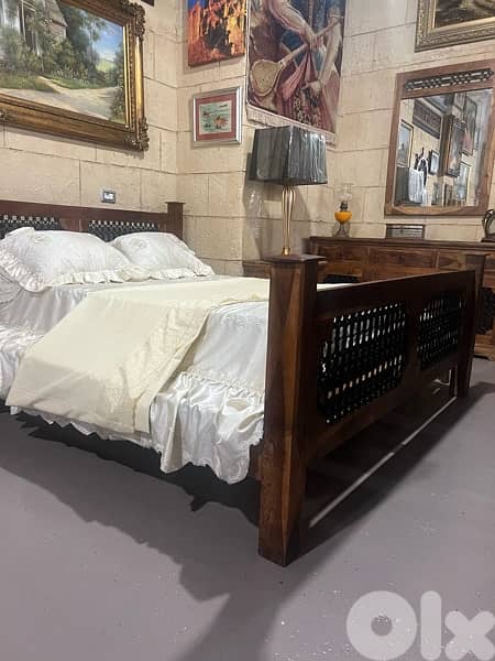 bedroom set wood teak maseef 0