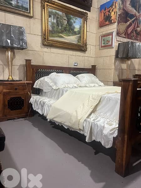 bedroom set wood teak maseef 1