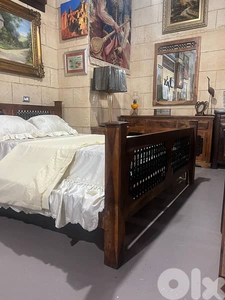 bedroom set wood teak maseef 3