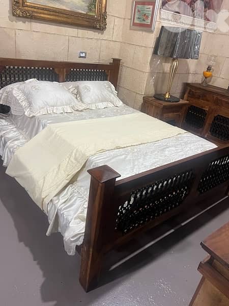 bedroom set wood teak maseef 4
