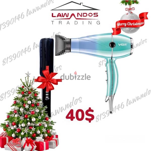 Sechoire VGR 2400w + Fer lisse سشوار + فير مملس 0