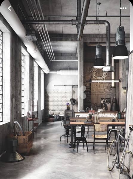 High ceiling bistrot brasserie gym spa or concept store 0