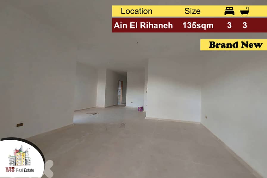 Ain El Rihaneh 135m2 | Luxury | New | Prime Location | KS | 0