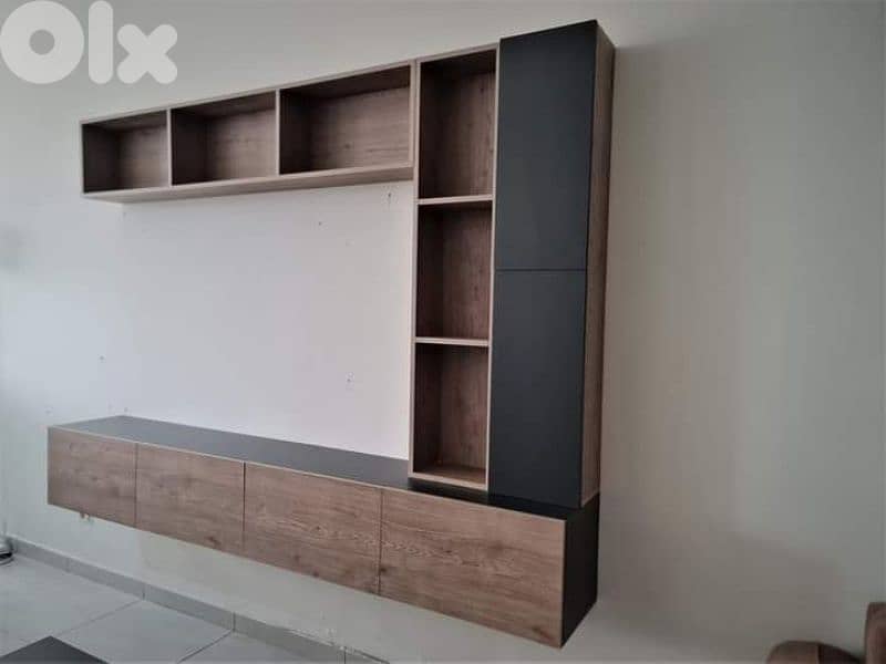 New TV Unit high quality colour black and brown 0